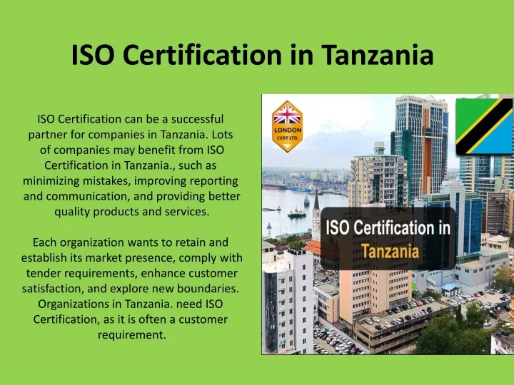 iso certification in tanzania