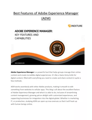 Best Features of Adobe Experience Manager (AEM)