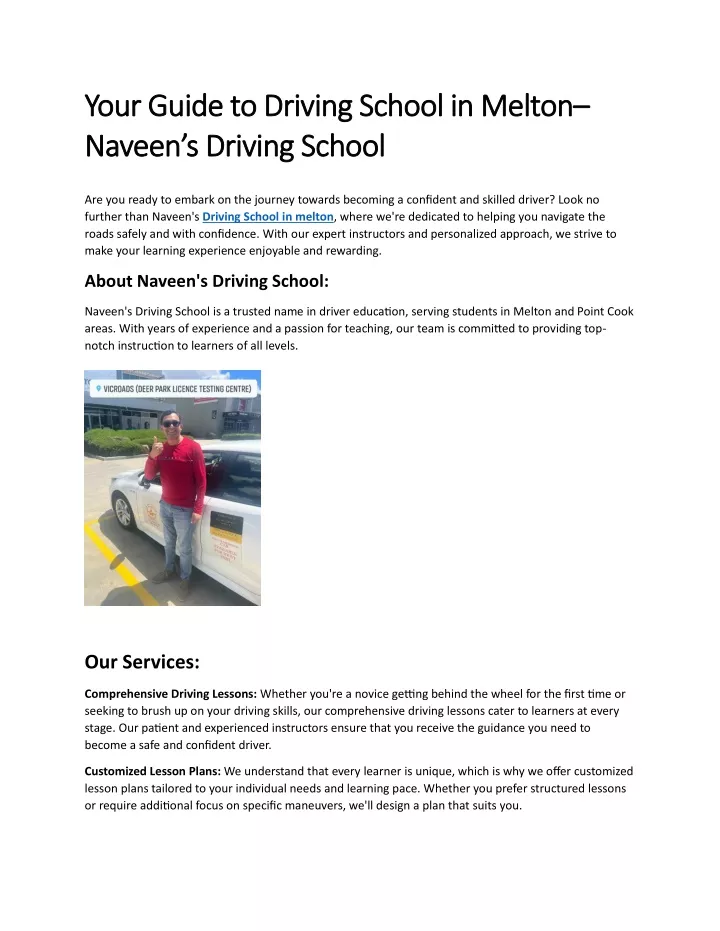 your guide to driving school in your guide