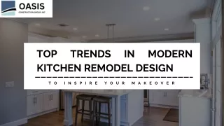 Top Trends in Modern Kitchen Remodel Design