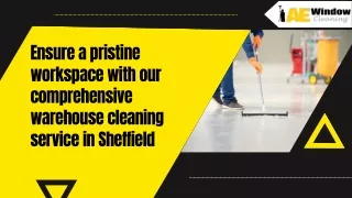 Ensure a pristine workspace with our comprehensive warehouse cleaning service in Sheffield.