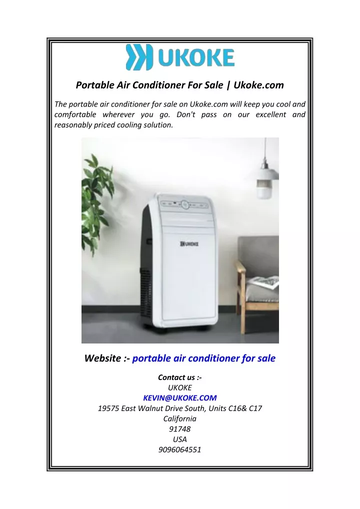 portable air conditioner for sale ukoke com