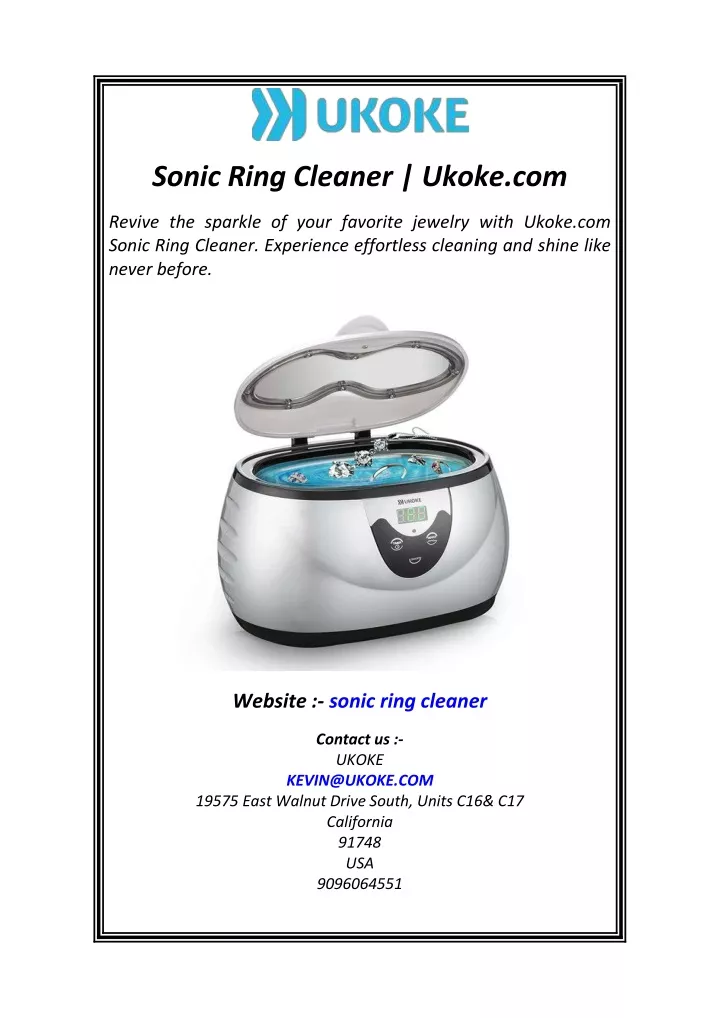 sonic ring cleaner ukoke com