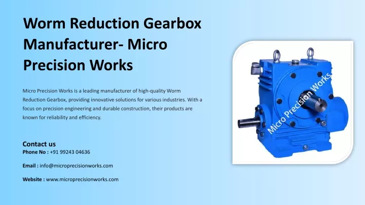 worm reduction gearbox manufacturer micro