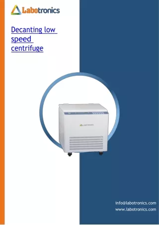decanting low speed centrifuge