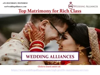 Top Reputed Matrimony for Rich Class Families