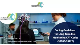 Coding Guidelines for Long-term EEG Monitoring CPT Codes (95705-95726)