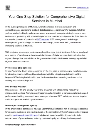 Your One-Stop Solution for Comprehensive Digital Services in Mumbai