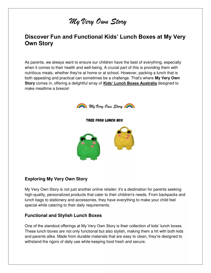 PPT - Discover Fun and Functional Kids’ Lunch Boxes PowerPoint ...