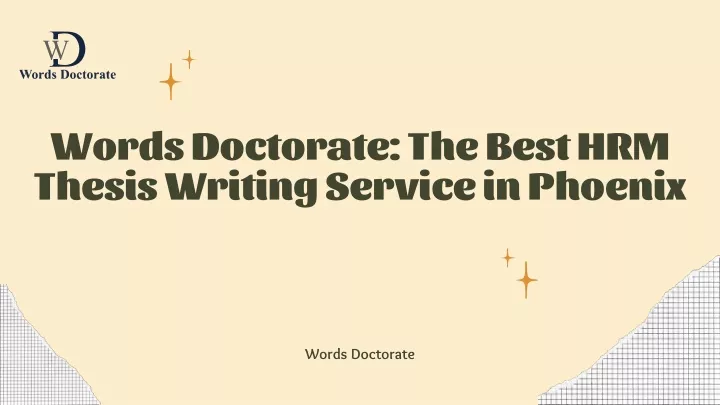 words doctorate the best hrm thesis writing