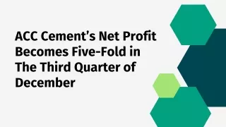 acc cement s net profit becomes five fold