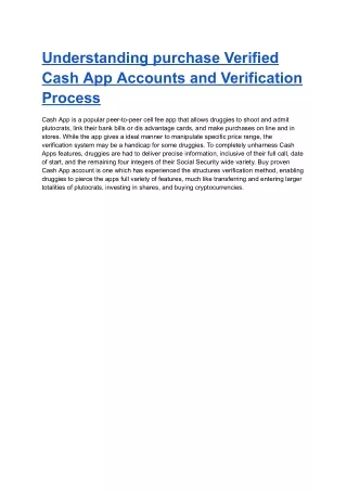 Buy Verified Cash App Accounts