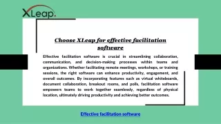 Choose XLeap for effective facilitation software