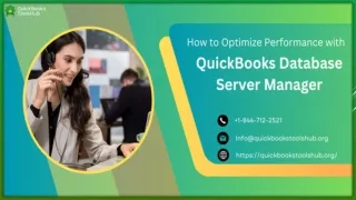 How to Optimize Performance with QuickBooks Database Server Manager