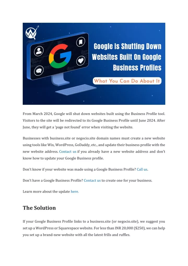 from march 2024 google will shut down websites