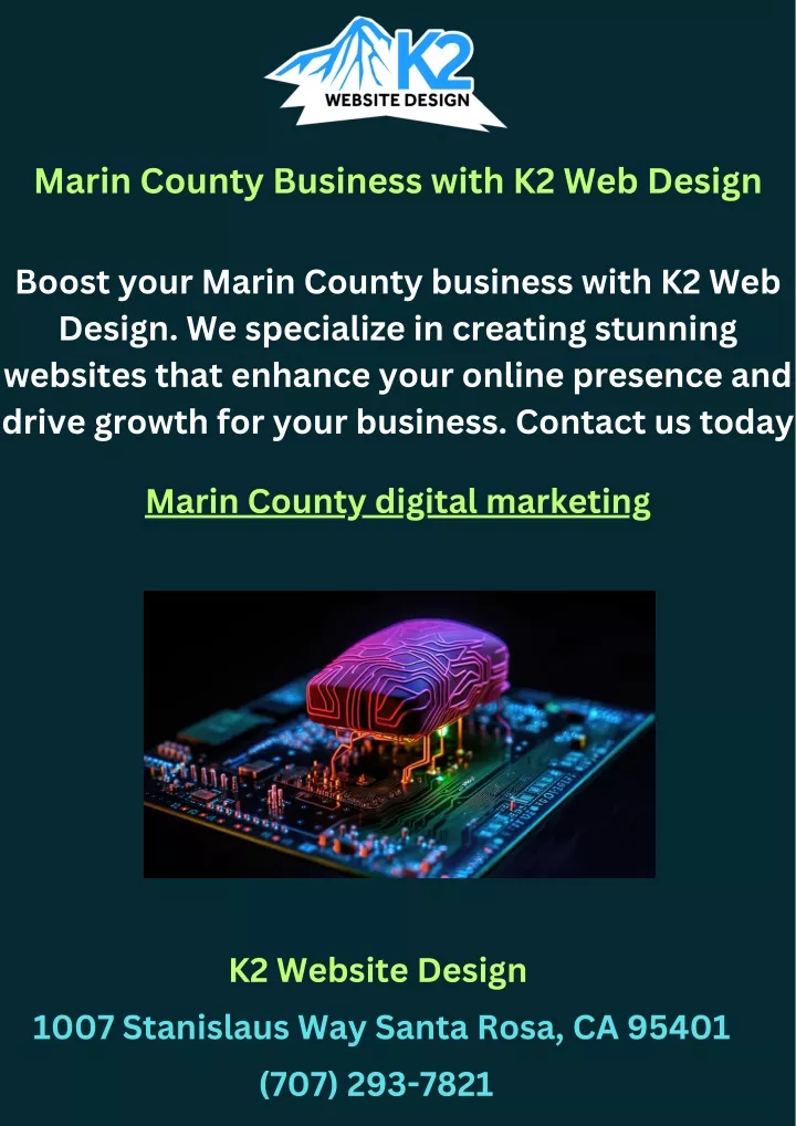 marin county business with k2 web design