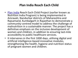 Plan India Reach Each Child