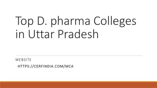 Top D. pharma Colleges in Uttar Pradesh