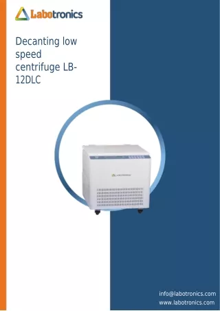decanting low speed centrifuge lb 12dlc