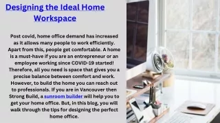 Designing the Ideal Home Workspace