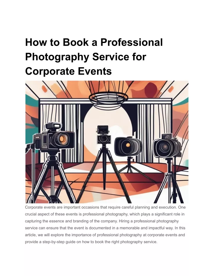 how to book a professional photography service