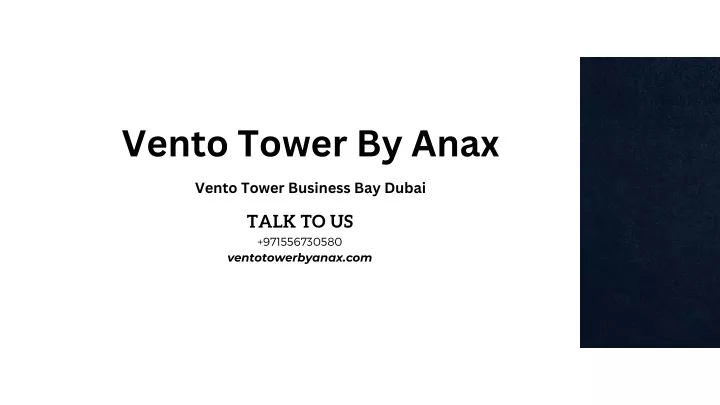 vento tower by anax