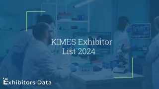 KIMES Exhibitor List 2024