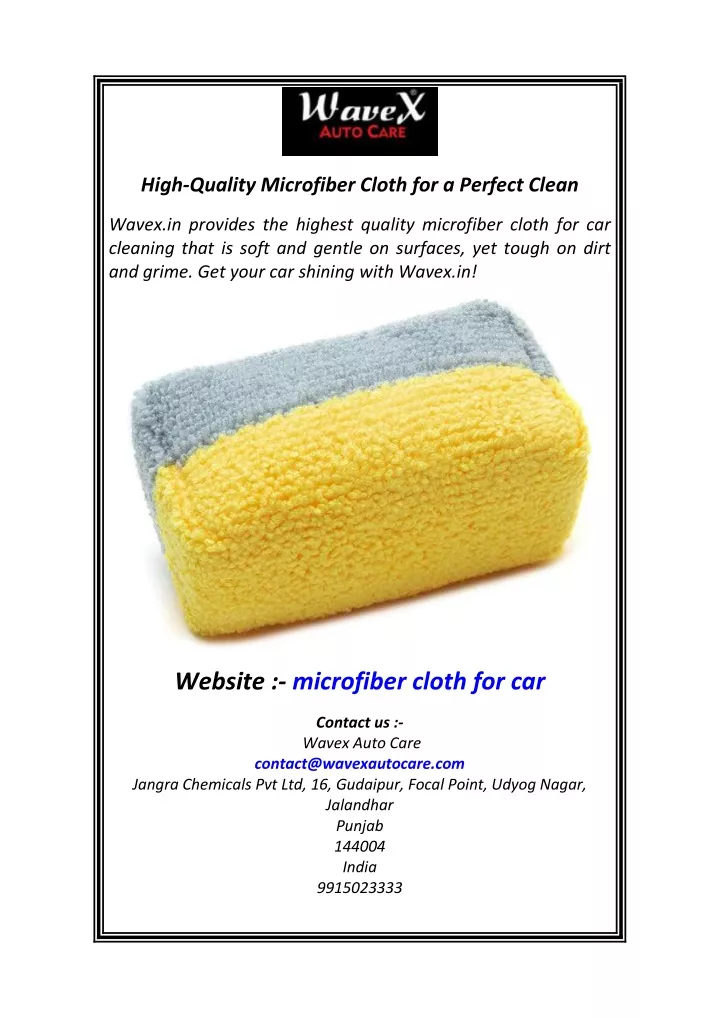 high quality microfiber cloth for a perfect clean