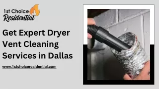 Get Expert Dryer Vent Cleaning Services in Dallas