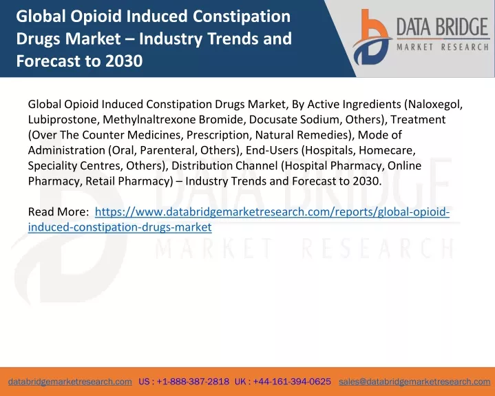 global opioid induced constipation drugs market