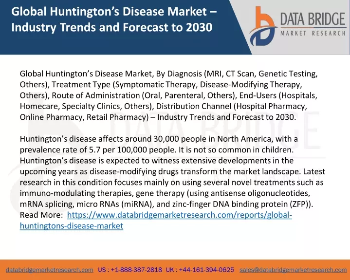 global huntington s disease market industry