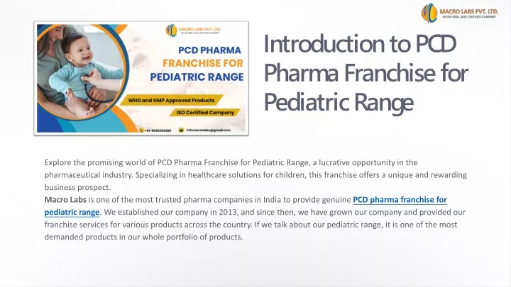 introduction to pcd pharma franchise