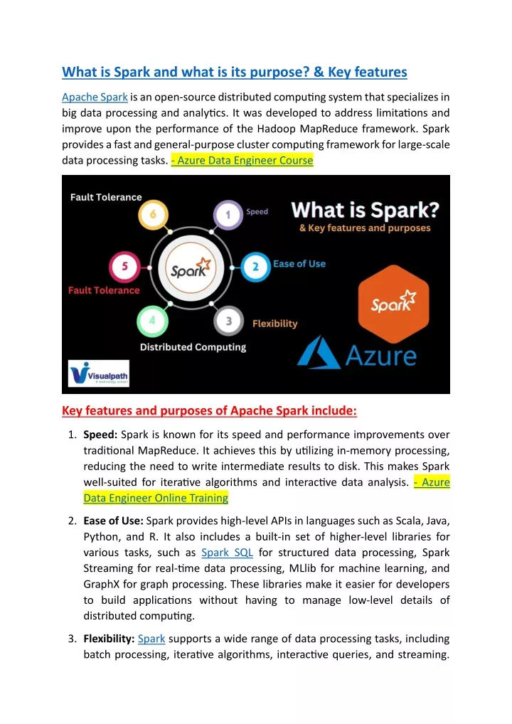 what is spark and what is its purpose key features