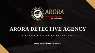 Arora Detective - Best Detective in Jalandhar Punjab