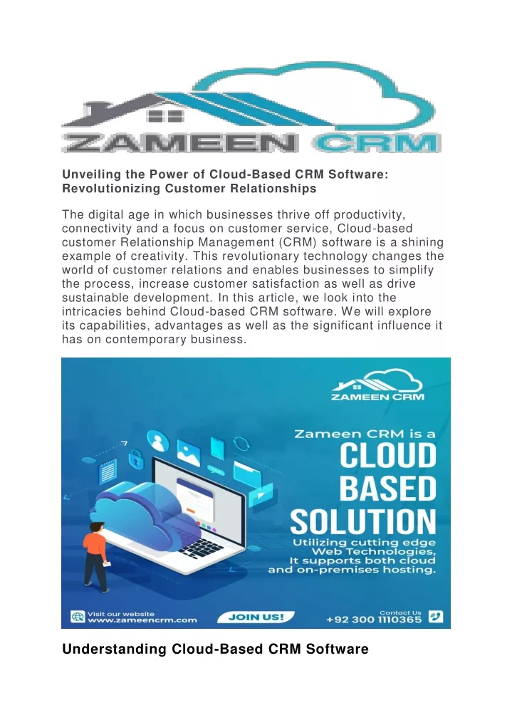 unveiling the power of cloud based crm software