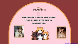 Purina Pet food for dogs, cats, and kittens in Mauritius