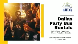 Enjoy Your Event with Dallas Party Bus Rentals
