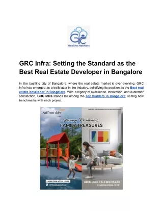 GRC Infra_ Setting the Standard as the Best Real Estate Developer in Bangalore (2)