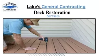 Revive Your Outdoor Space with Expert Deck Restoration Services