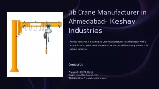 Jib Crane Manufacturer in AhmedabadCrane Manufacturer in Ahmedabad! Keshav Indus