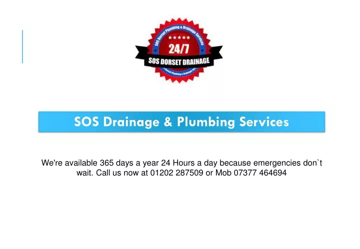 sos drainage plumbing services