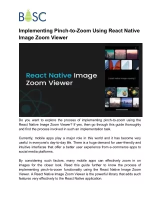 Implementing Pinch-to-Zoom Using React Native Image Zoom Viewer