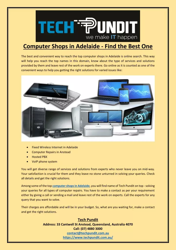 computer shops in adelaide find the best one