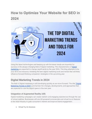 The Top Digital Marketing Trends and Tools for 2024 - exrconsultancyservices
