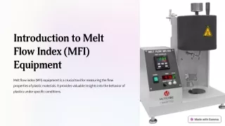 Melt Flow Index Equipment: Assessing Polymer Flow