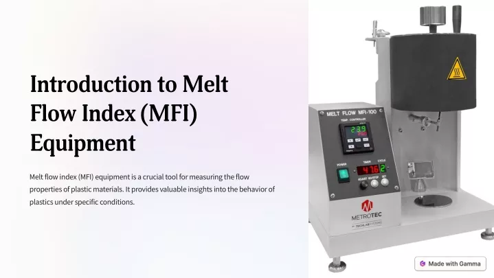 introduction to melt flow index mfi equipment
