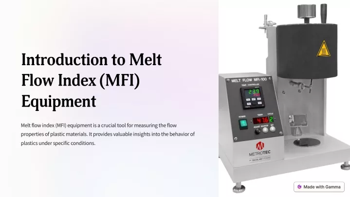 PPT - Melt Flow Index Equipment: Assessing Polymer Flow PowerPoint ...