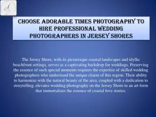 Wedding photographers in Jersey Shores