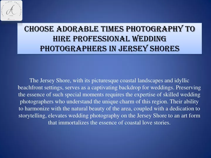 choose adorable times photography to hire professional wedding photographers in jersey shores