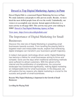 Dexcel is Top Digital Marketing Agency in Pune